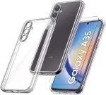 Etui do Samsung Galaxy A35 5G bezbarwne wzmacniane ze szkłem