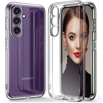 Etui do Samsung Galaxy S23 Fe bezbarwne grubsze + szkło