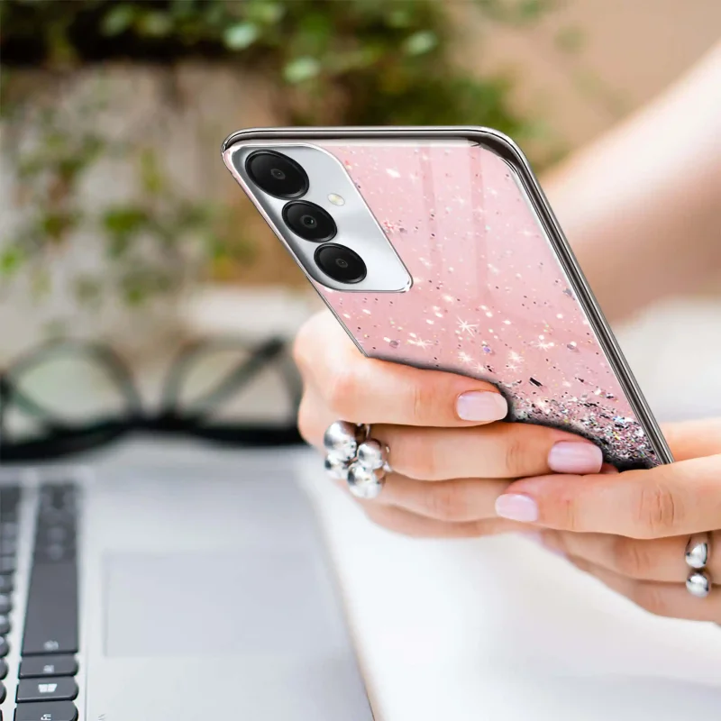 etui-do-samsung-galaxy-s24-fe-brokat-rozowe-ze-szklem