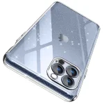 Etui do Iphone 15 Pro Max bezbarwne z brokatem + szkło