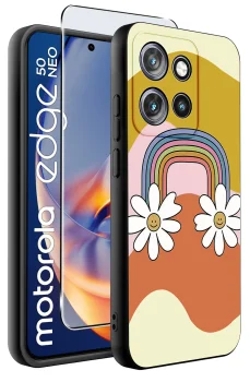 Etui do Motorola Moto Edge 50 Neo różne wzory dla dziewczynki ze szkłem