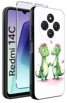 Etui do Xiaomi Redmi 14C różne wzory dla dziewczynki ze szkłem