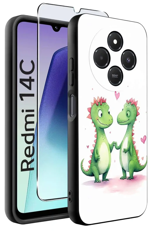 etui-do-xiaomi-redmi-14c-malowane-rozne-wzory-dla-dziewczynki-ze-szklem