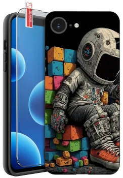 Etui do iPhone 16e / 17e malowane różne wzory dla chłopca ze szkłem