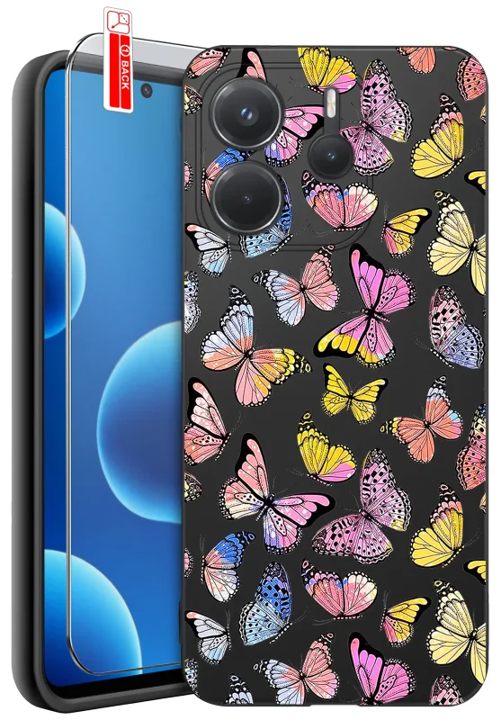 etui-do-xiaomi-redmi-note-14-4g-malowane-rozne-wzory-dla-dziewczynki-ze-szklem