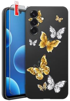 Etui do Samsung Galaxy A56 malowane różne wzory dla dziewczynki ze szkłem