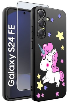 Etui do Samsung Galaxy S24 Fe różne wzory dla dzieci ze szkłem