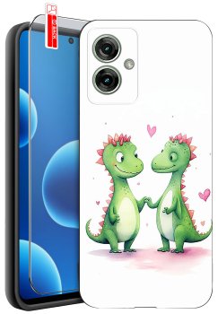 Etui do Motorola Moto G55 5G różne wzory dla dzieci ze szkłem