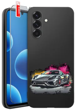 Etui do Samsung Galaxy S25 malowane różne wzory męskie ze szkłem