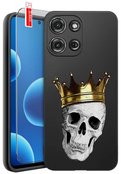 Etui do Motorola Moto G75 5G różne wzory męskie ze szkłem