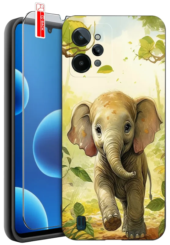etui-do-realme-c31-malowane-rozne-wzory-smieszne-ze-szklem