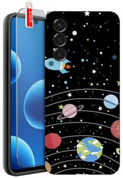 Etui do Samsung Galaxy A36 / A37 5G malowane różne wzory śmieszne ze szkłem