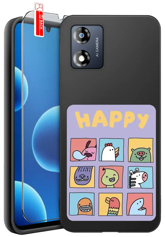 etui-do-motorola-moto-e13-malowane-rozne-wzory-smieszne-ze-szklem