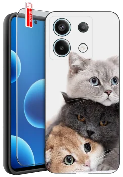 Etui do Xiaomi Redmi Note 13 4G różne wzory kobiece ze szkłem