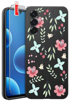 Etui do Samsung Galaxy A26 malowane różne wzory kwiaty ze szkłem