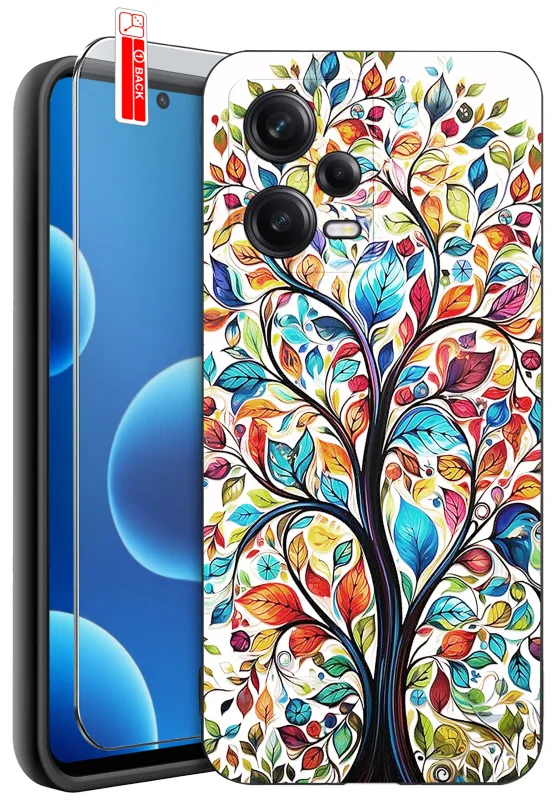 etui-do-xiaomi-redmi-note-12-5g-malowane-rozne-wzory-kwiaty-ze-szklem