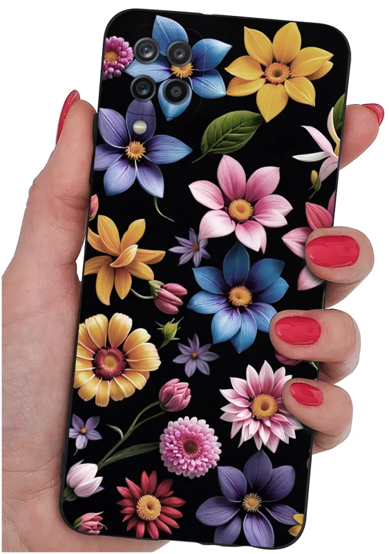 etui-do-samsung-galaxy-a12-m12-malowane-rozne-wzory-kwiaty-ze-szklem