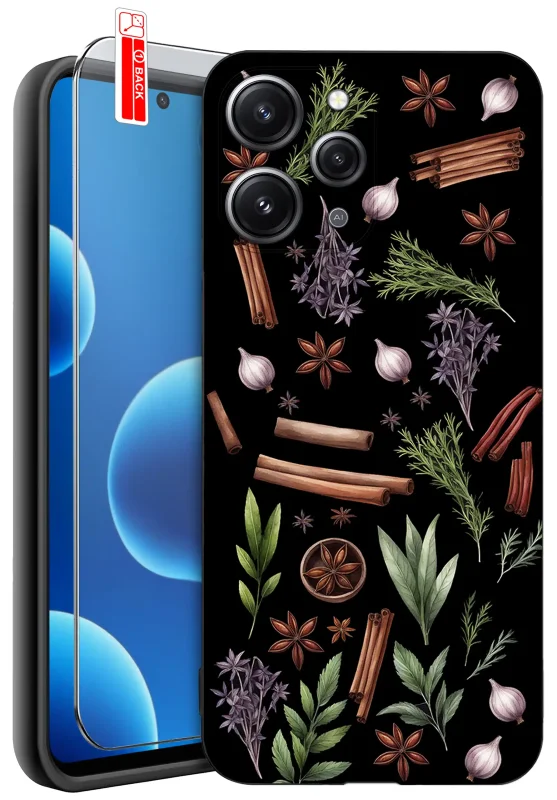 etui-do-xiaomi-redmi-12-4g-malowane-rozne-wzory-kwiaty-ze-szklem