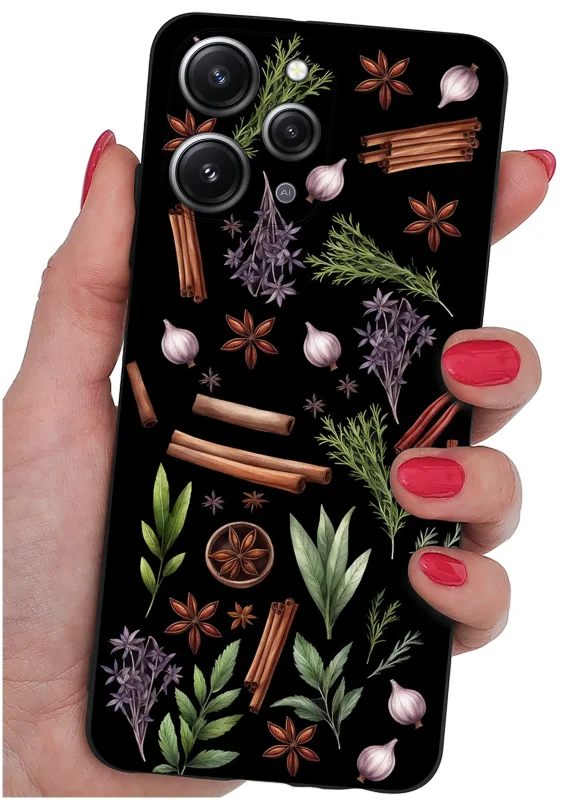 etui-do-xiaomi-redmi-12-4g-malowane-rozne-wzory-kwiaty-ze-szklem