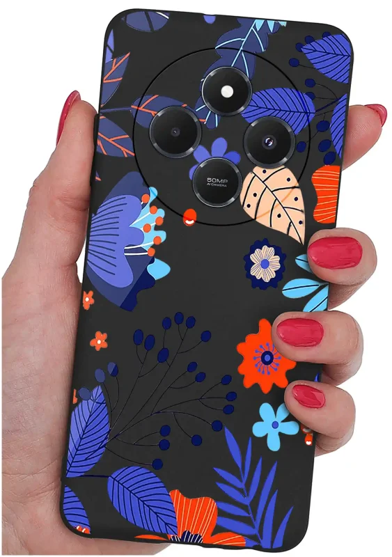 etui-do-xiaomi-redmi-14c-malowane-rozne-wzory-kwiaty-ze-szklem