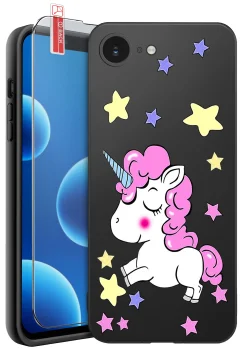 Etui do iPhone 16e / 17e malowane różne wzory fajne ze szkłem