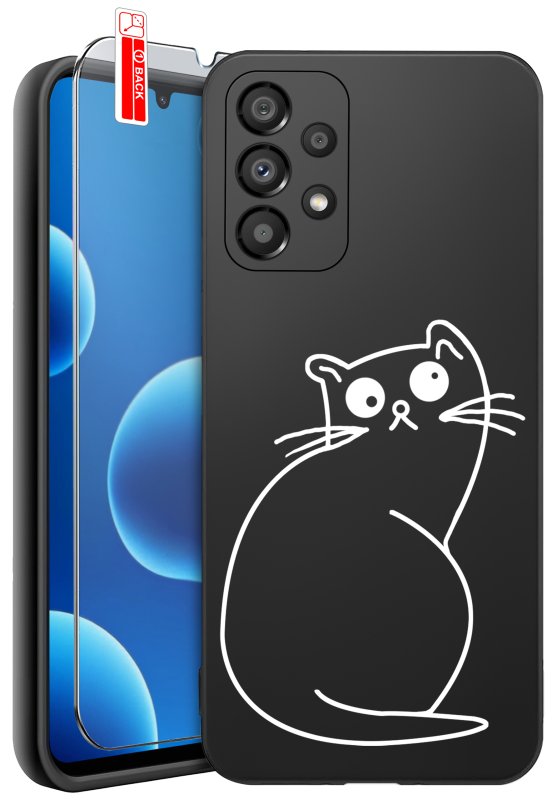etui-do-samsung-galaxy-a33-rozne-wzory-z-kotem-ze-szklem