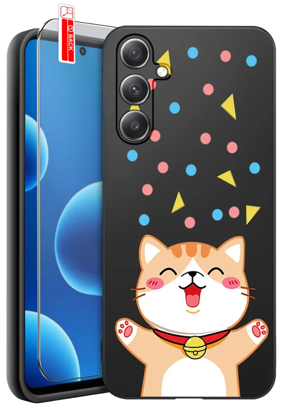 etui-do-samsung-galaxy-m35-rozne-wzory-z-kotem-ze-szklem