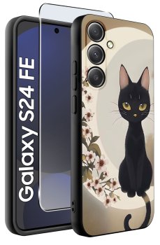 Etui do Samsung Galaxy S24 Fe różne wzory z kotem ze szkłem