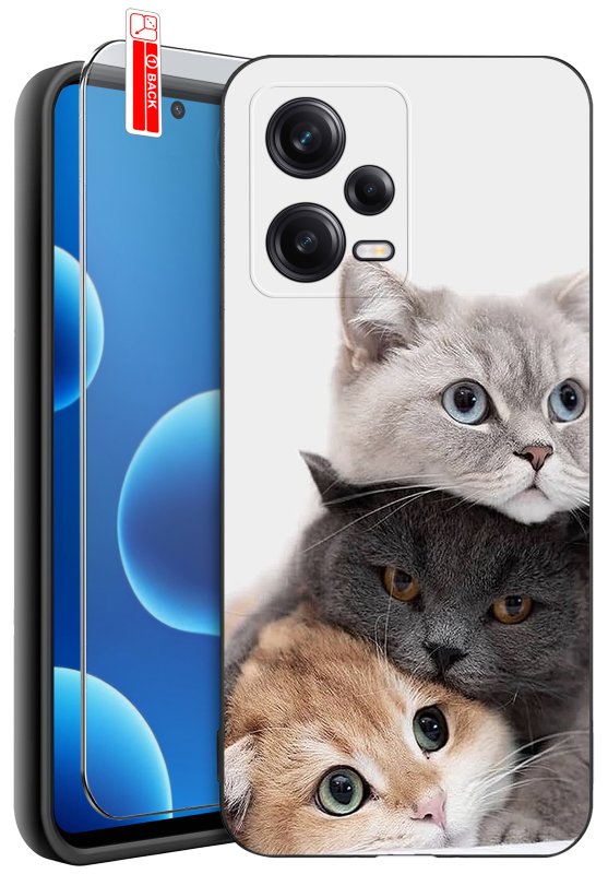 etui-do-xiaomi-redmi-note-12-5g-malowane-rozne-wzory-z-kotem-ze-szklem