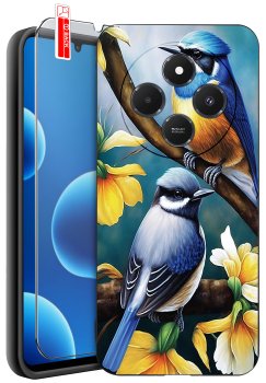 Etui do Xiaomi Redmi 14C różne wzory zwierzęta ze szkłem