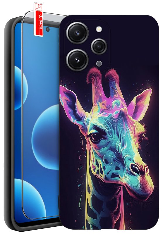 etui-do-xiaomi-redmi-12-4g-rozne-wzory-zwierzeta-ze-szklem