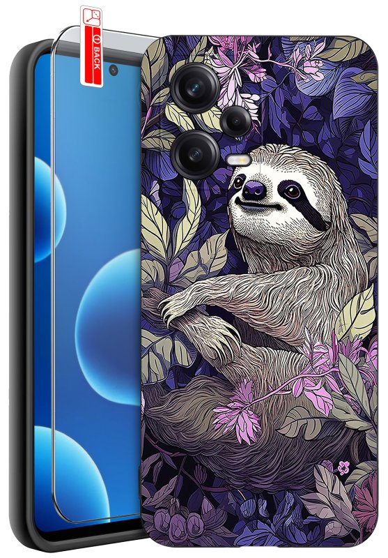 etui-do-xiaomi-redmi-note-12-5g-malowane-rozne-wzory-zwierzeta-ze-szklem
