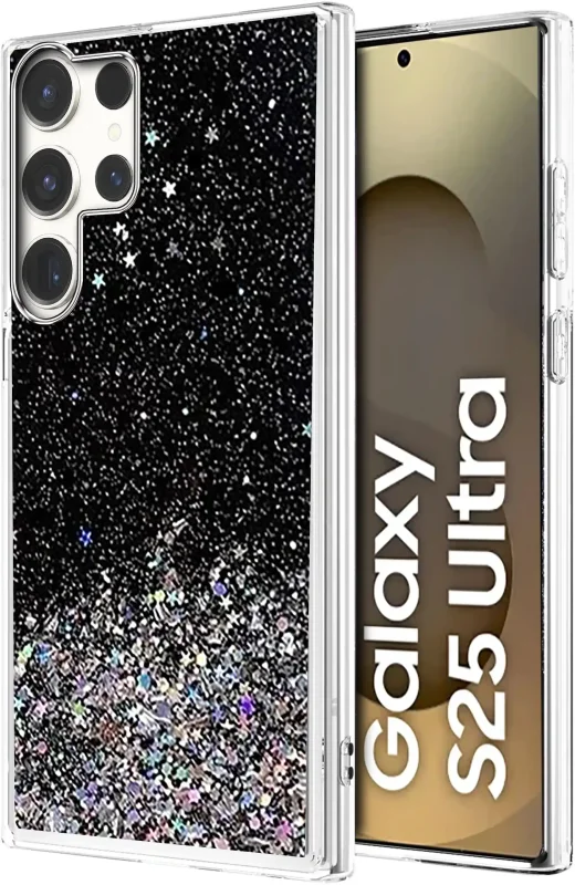 etui-do-samsung-galaxy-s25-ultra-brokat-czarne-ze-szklem