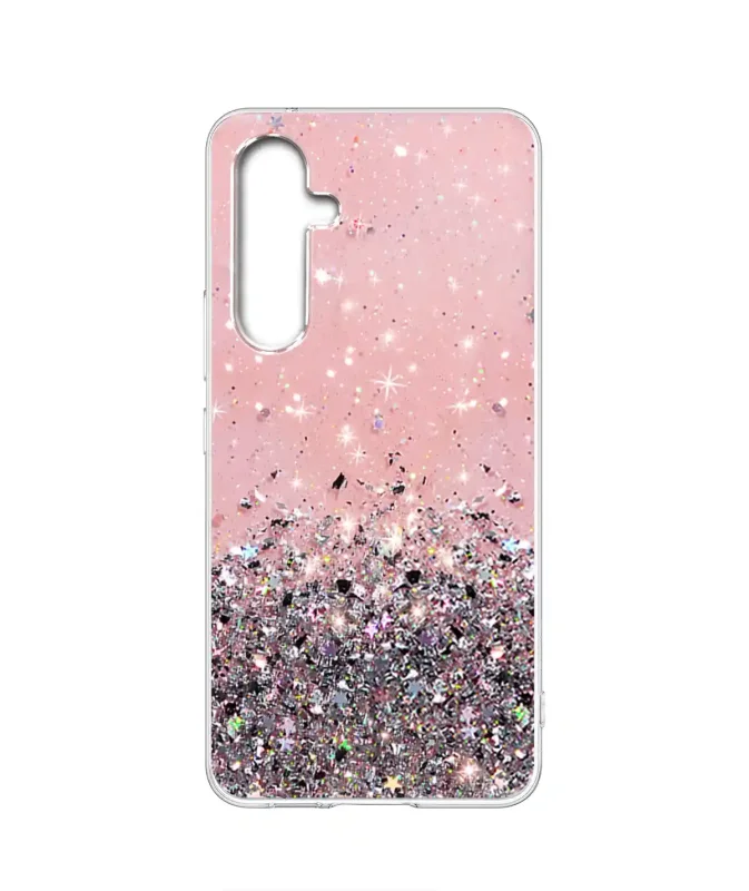 etui-do-samsung-galaxy-a05s-rozowe-brokat-ze-szklem