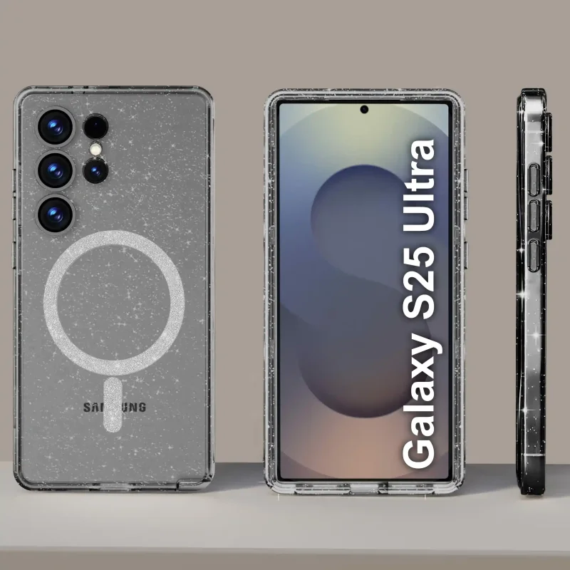 etui-do-samsung-galaxy-s25-ultra-magsafe-brokatowe-czarne-ze-szklem