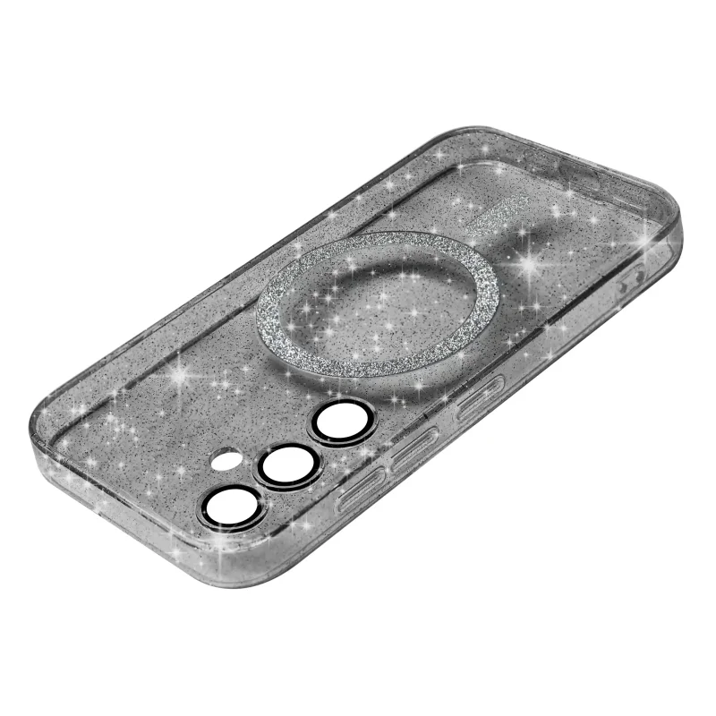 etui-do-samsung-galaxy-s25-magsafe-brokatowe-czarne-ze-szklem