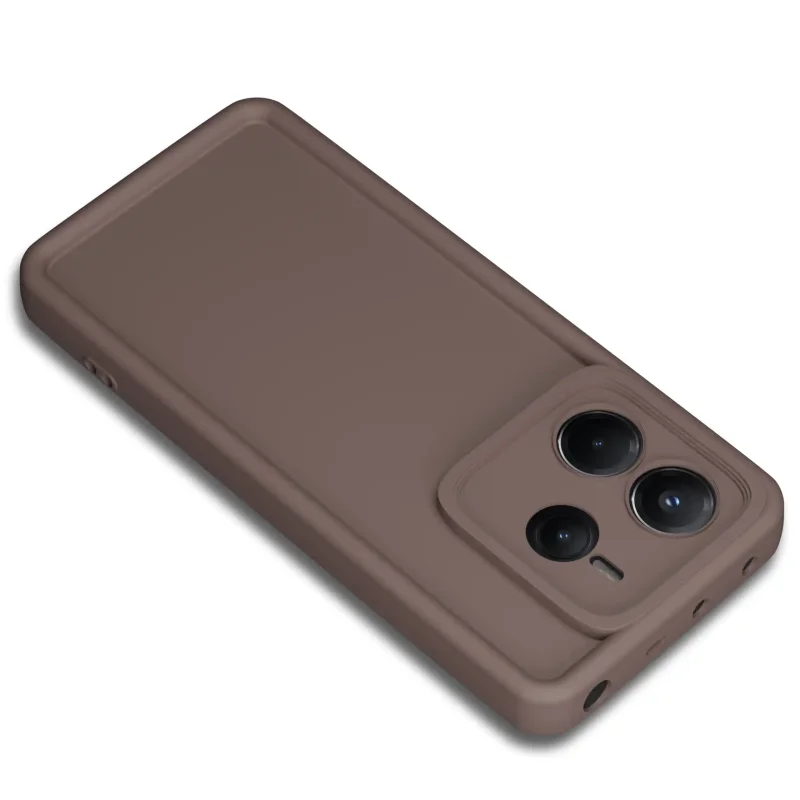 etui-do-xiaomi-redmi-note-14-5g-brazowe-wzmacniane-silikonowe-ze-szklem