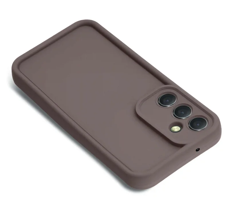 etui-do-samsung-galaxy-s25-brazowe-wzmacniane-silikonowe-ze-szklem