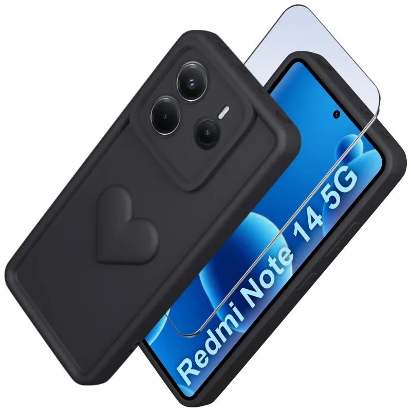 etui-do-xiaomi-redmi-note-14-5g-silikonowe-serce-czarne-ze-szklem