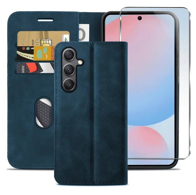 etui-do-samsung-galaxy-a56-skorzane-velvet-zamykane-granatowe-ze-szklem