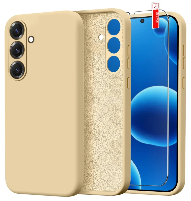 etui-do-samsung-galaxy-s25-nude-silikonowe-ze-szklem