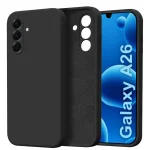 Etui do Samsung Galaxy A26 / A17 5G czarne silikonowe ze szkłem