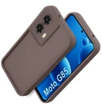 Etui do Motorola Moto G85 5G brązowe wzmacniane silikonowe
