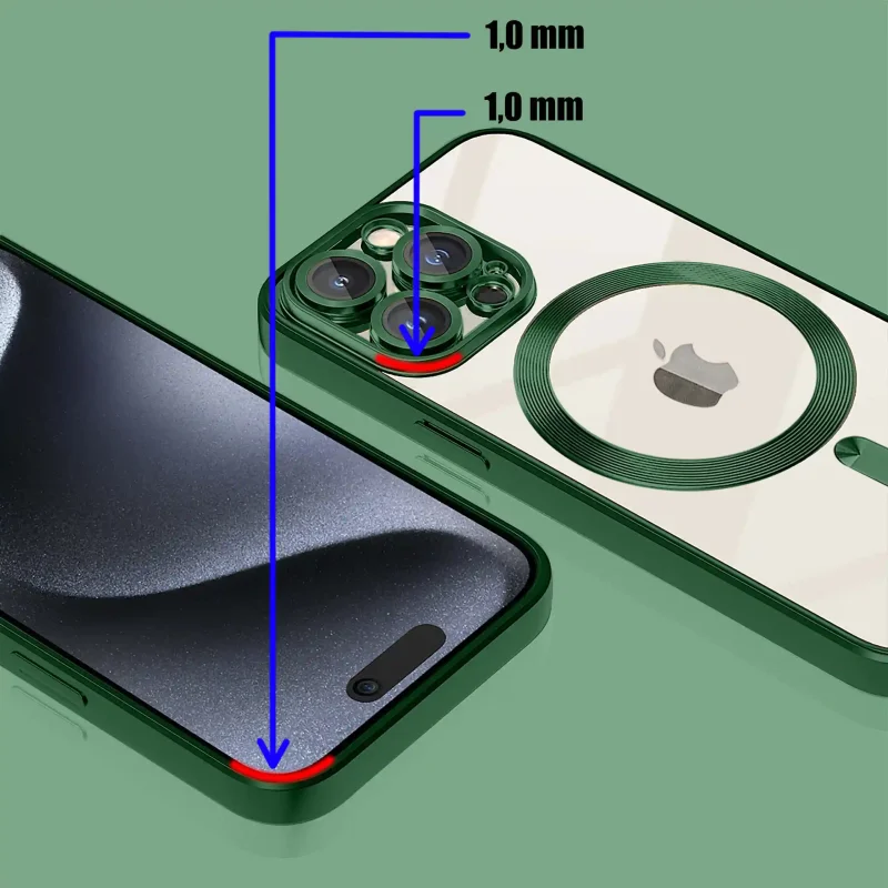 etui-do-iphone-15-pro-magsafe-zielona-ramka-ze-szklem