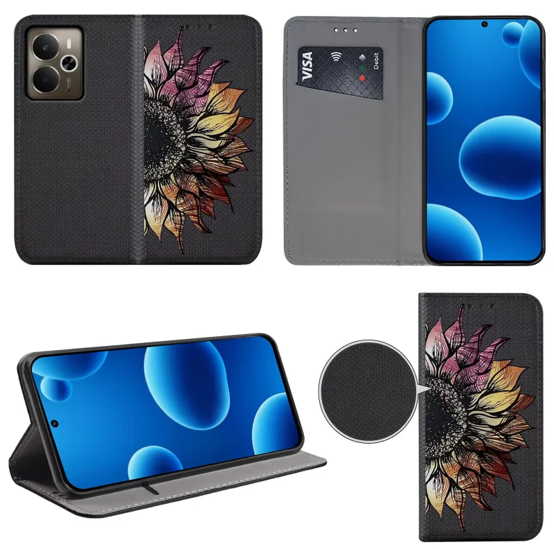 etui-do-realme-14-5g-zamykane-malowane-wzor-kobiece-ze-szklem