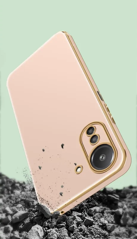 etui-do-xiaomi-redmi-13-poco-c65-ze-zlota-ramka-różowe-ze-szklem