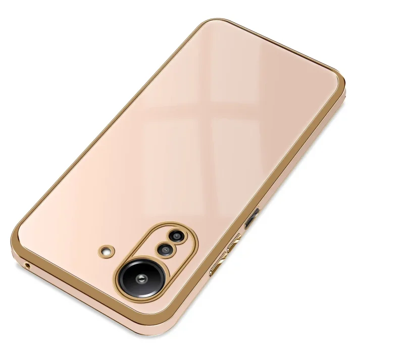etui-do-xiaomi-redmi-13-poco-c65-ze-zlota-ramka-różowe-ze-szklem