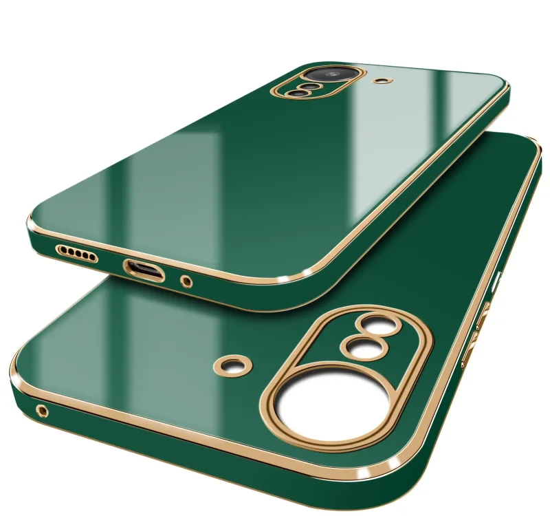etui-do-xiaomi-redmi-13-poco-c65-ze-zlota-ramka-zielone-ze-szklem