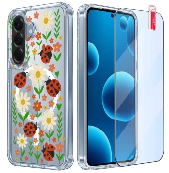Etui do Samsung Galaxy A36 5G Magsafe przezroczyste różne wzory malowane ze szkłem