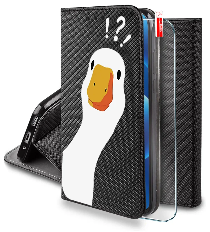 etui-do-xiaomi-redmi-note-14-4g-zamykane-malowane-wzor-ges-ze-szklem
